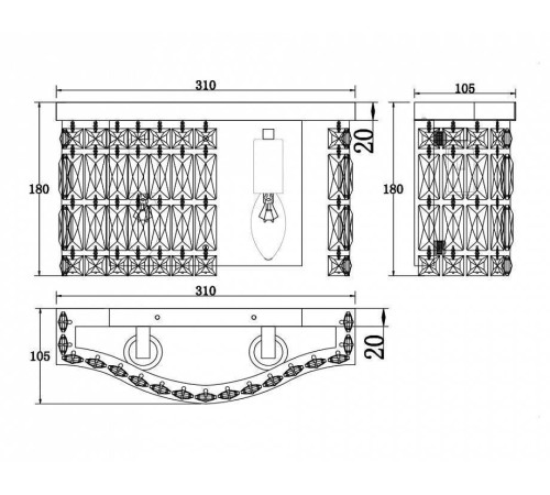 Накладной светильник Maytoni Dune DIA005WL-02CH