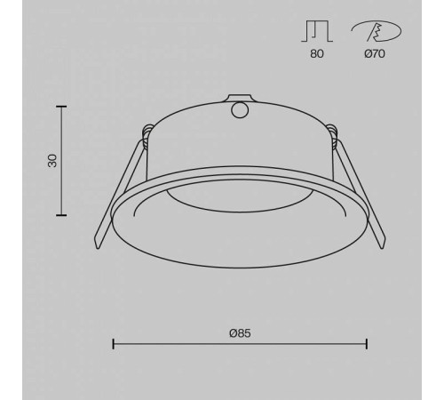 Встраиваемый светильник Maytoni Slim DL027-2-01B