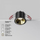 Встраиваемый светильник Maytoni Alfa LED DL043-01-10W4K-RD-B-1