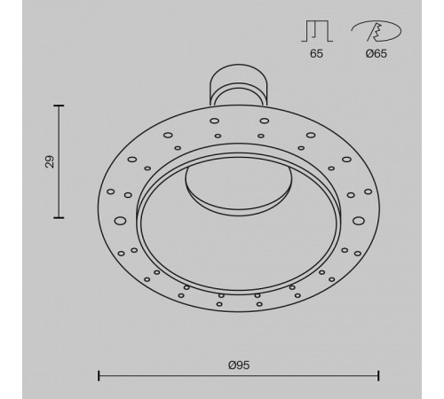 Встраиваемый светильник Maytoni DL126-GU10-TRS-W