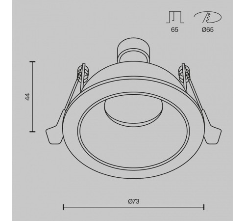 Встраиваемый светильник Maytoni DL126-GU10-W