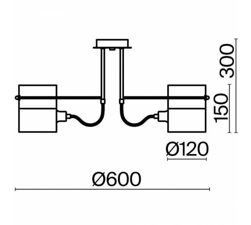 Люстра на штанге Freya Ampera FR2023PL-03CH