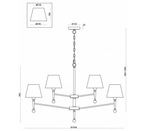 Подвесная люстра Freya Rosemary FR2190PL-12N