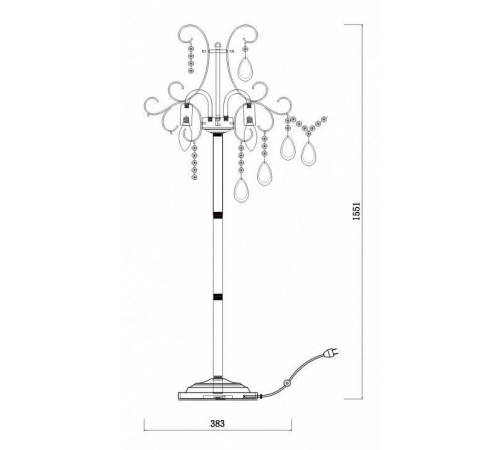 Торшер Freya Chabrol FR2302FL-04WG