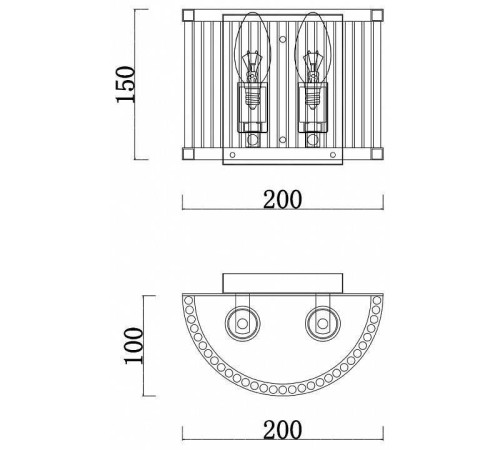 Накладной светильник Freya Savoy FR5053WL-02BS