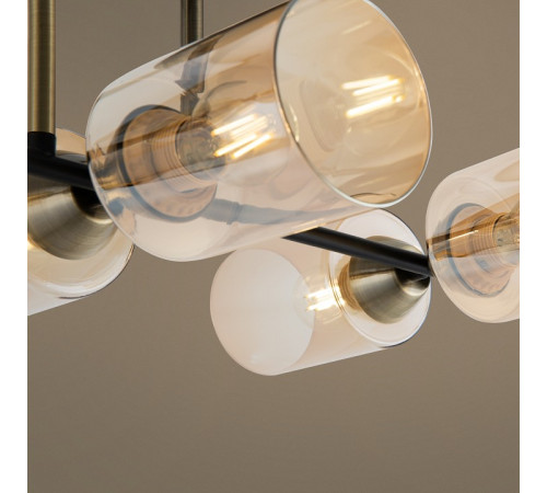 Люстра на штанге Freya Glow 6 ламп FR5129PL-06B