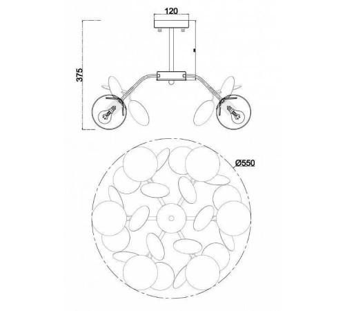 Люстра на штанге Freya Satellite FR5165PL-06S