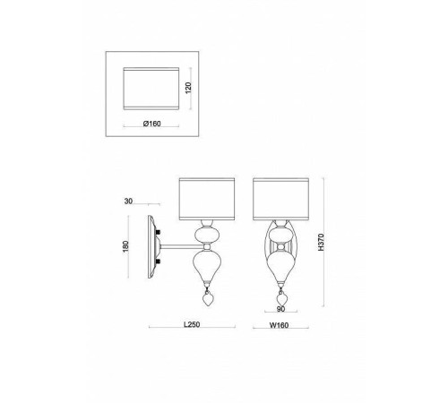 Бра Freya Raise FR5369WL-01BS