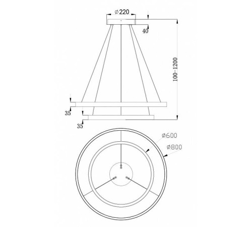 Подвесной светильник Maytoni Rim MOD058PL-L74BS4K