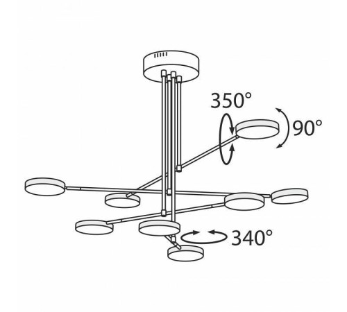 Люстра на штанге Maytoni Fad MOD070PL-L48B3K