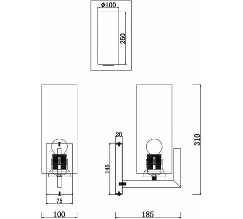 Бра Maytoni Fortano MOD089WL-01BS