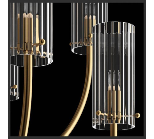 Люстра на штанге Maytoni Arco MOD223PL-08BS