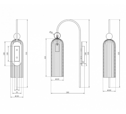 Бра Maytoni Antic MOD302WL-01GR
