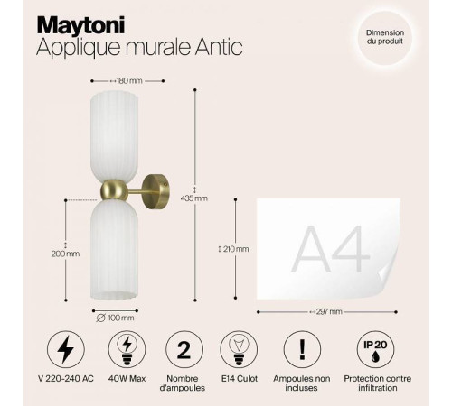 Бра Maytoni Modern 2 MOD302WL-02W