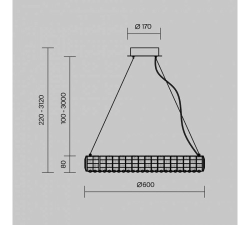 Подвесной светильник Maytoni Castello MOD335PL-L30CH3K