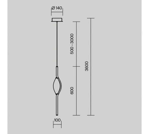 Подвесной светильник Maytoni Foresight MOD347PL-L8BS3K