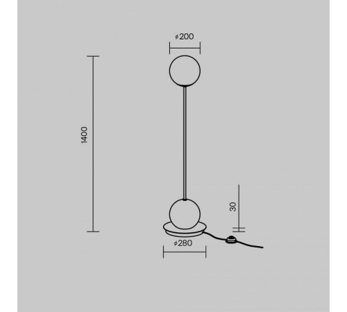 Торшер Maytoni Twins MOD427FL-L20B3K