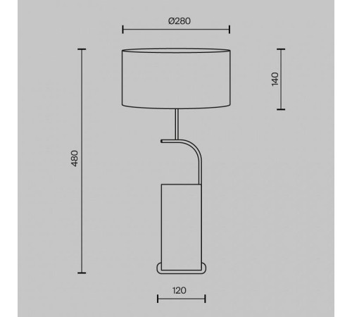 Настольная лампа Maytoni Glamping MOD437TL-02B