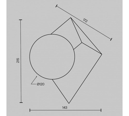 Накладной светильник Maytoni Cubeo MOD445WL-01B