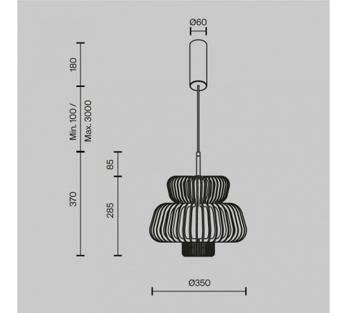 Подвесной светильник Maytoni Namiki MOD465PL-L12BK1