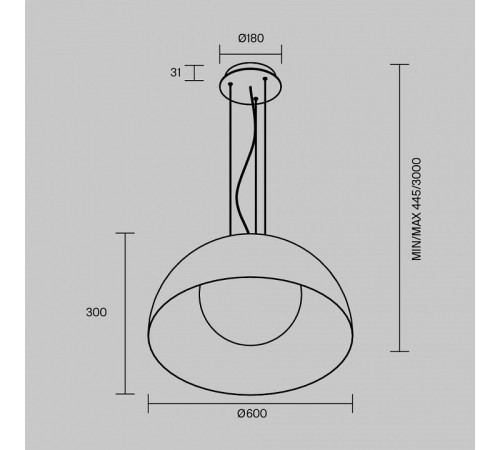 Подвесной светильник Maytoni Batten MOD472PL-L33B3K
