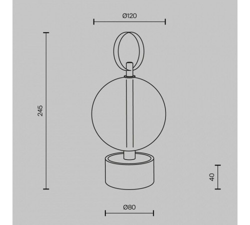 Настольная лампа декоративная Maytoni Double Moon MOD478RL-L3B3K