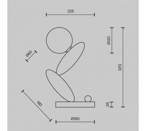 Настольная лампа декоративная Maytoni Resonance MOD482TL-L6C3K