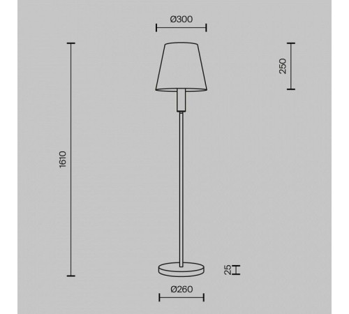 Торшер Maytoni Lira MOD483FL-01BS