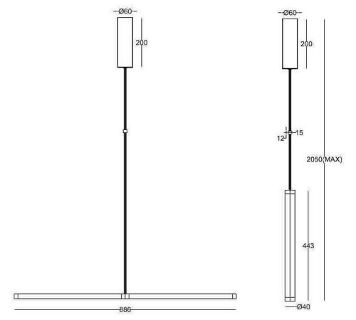 Подвесной светодиодный светильник Maytoni Supersymmetry P096PL-L11WK1