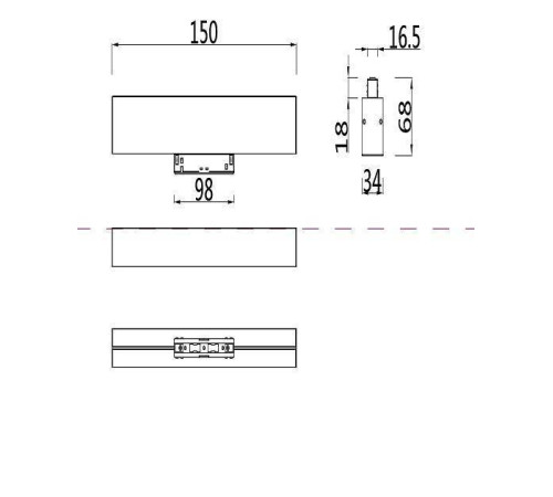 Накладной светильник Maytoni BASIS TR012-2-7W4K-B