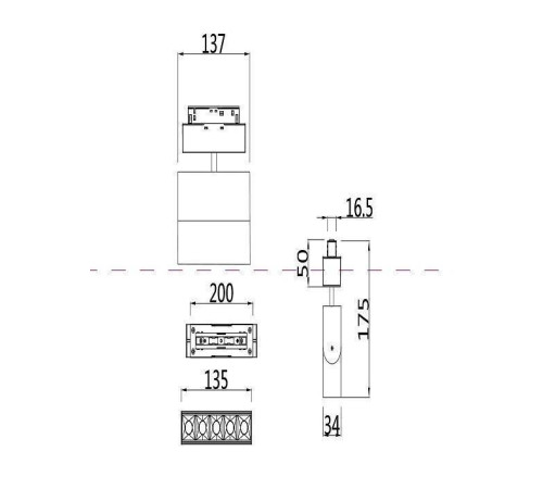 Светильник на штанге Maytoni Points TR015-2-10W4K-B