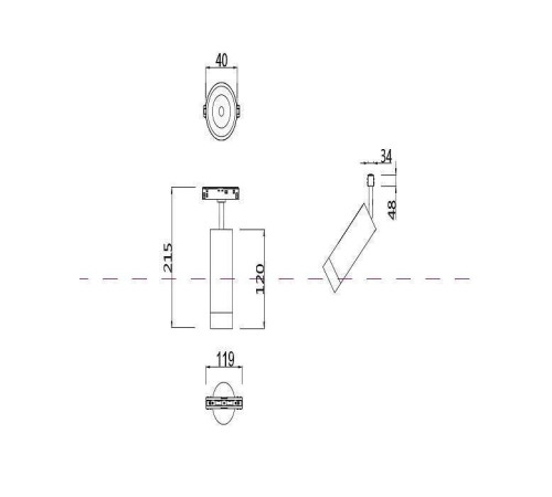 Светильник на штанге Maytoni Focus LED TR019-2-7W4K-W