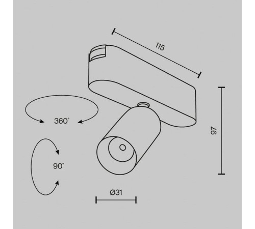 Светильник на штанге Maytoni Focus LED TR103-1-5W3K-M-W