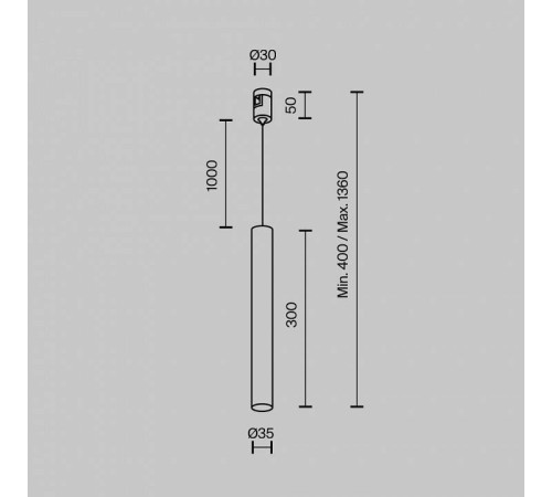 Подвесной светильник Maytoni Focus Led TR155-1-5W3K-B