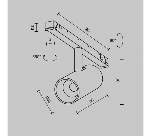 Светильник на штанге Maytoni Technical Focus Led TR243-5W4K-B