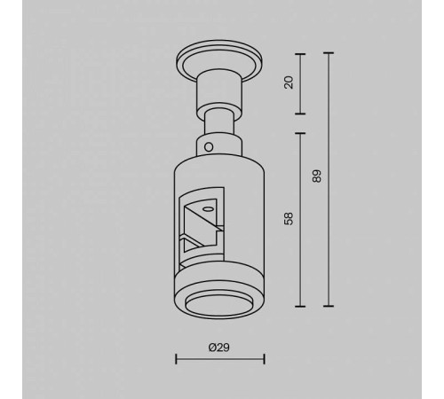 Основание на штанге Maytoni Accessories for tracks Flarity TRA155CW-S1-B