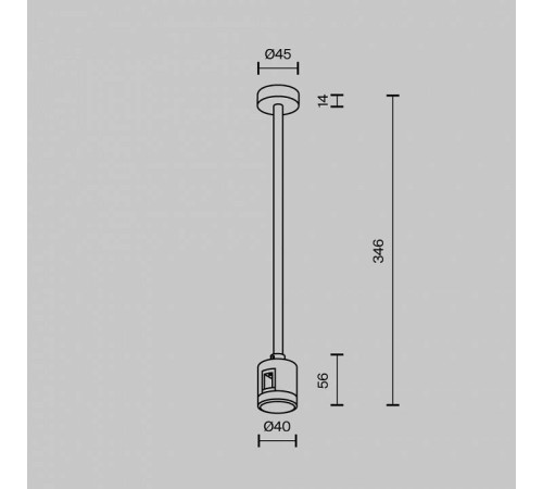 Основание на штанге Maytoni Accessories for tracks Flarity TRA158С-IPC1-B