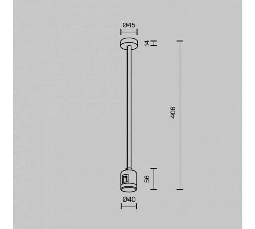 Основание на штанге Maytoni Accessories for tracks Flarity TRA158С-IPCL1-BS