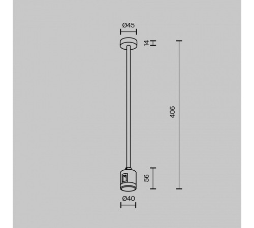 Основание на штанге Maytoni Accessories for tracks Flarity TRA158C-IPCL1-PT