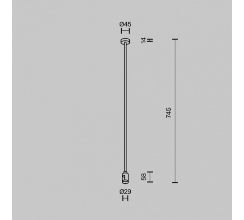 Основание на штанге Maytoni Accessories for tracks Flarity TRA159C-B1-PT