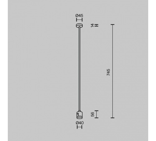 Основание на штанге Maytoni Accessories for tracks Flarity TRA159C-IPC1-PT