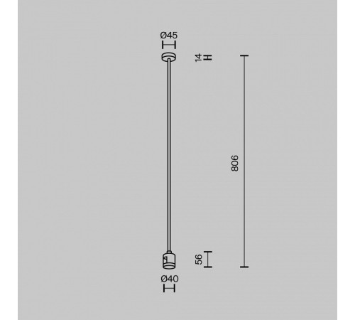 Основание на штанге Maytoni Accessories for tracks Flarity TRA159C-IPCL1-PT