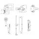 Комплект смесителей 3 в 1 Jacob Delafon Lucien E20850RU-CP (E20849/E20848/E32907-CP)