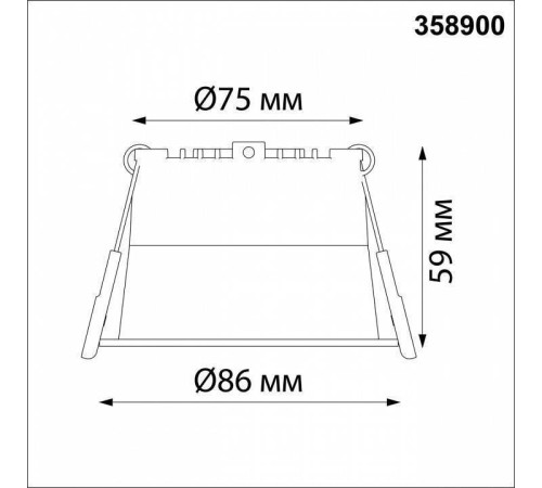 Встраиваемый светильник Novotech Tran 358900