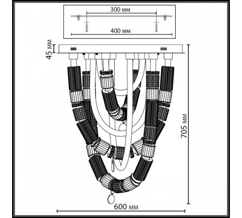 Потолочная люстра Odeon Light COLLIER 5456/80CL