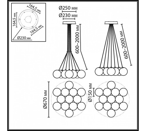 Подвесная люстра Odeon Light Magia 7109/13