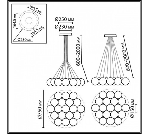 Подвесная люстра Odeon Light Magia 7109/19