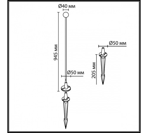 Наземный низкий светильник Odeon Light NOTTE 7123/1GLA