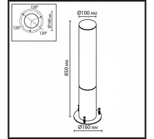 Наземный высокий светильник Odeon Light NATURE 7180/22GL