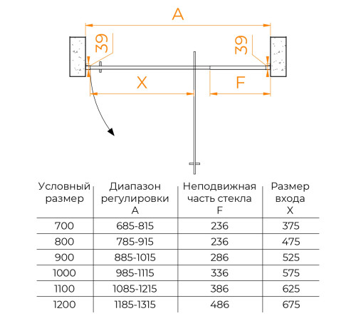 Душевая дверь RGW Passage PA-008B 1200x1850 мм черный матовое стекло 350800813-24